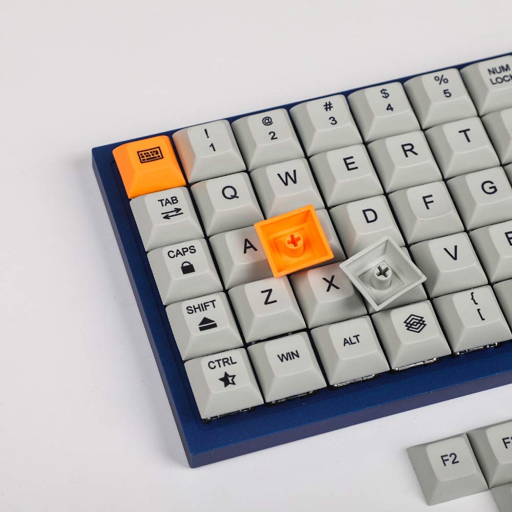 Ymdk 75 Keys Dsa Dye Sub Pbt Keycaps Suitable For Ortholinear Layout Mx Keyboard Xd75 Id75 Planck Preonic Niu40 (Only Keycap)